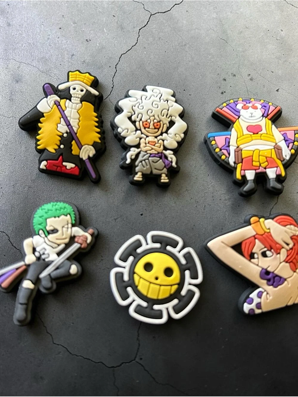 4/$20 One Piece Character Rubber Shoe Charms - Multicolor Set of 6